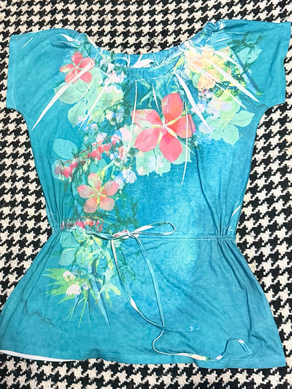 Y2K Frutiger Tropical Cinch-Waist Top